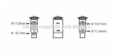 AVA QUALITY COOLING rt1334 -  Расширительный клапан, кондиционер